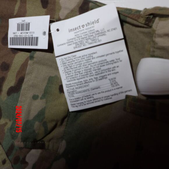 ARMY CARGO COMBAT PANTS SIZE MED 34 LENTH UNISEX FR AND INSECT REPELLENT APPAREL - Picture 3 of 4